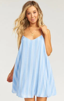 Show Me Your Mumu Circus Mini Dress ~ Sidewalk Stripe Periwinkle -Show Me Your Mumu 08ee4de8311887f28fb00a4cab71697f