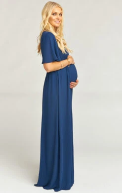Show Me Your Mumu Emily Empire Maxi Dress ~ Rich Navy Crisp -Show Me Your Mumu 0c0cac13f9bb264f1786d563f49f0419