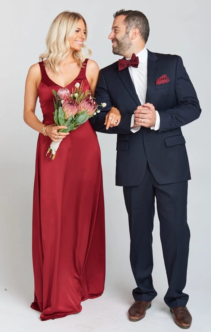 Show Me Your Mumu Josh Bow Tie ~ Merlot Dot 6 Show Me Your Mumu Josh Bow Tie ~ Merlot Dot - Image 4