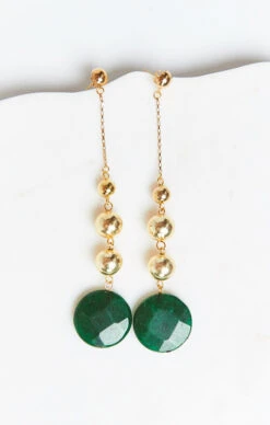 Show Me Your Mumu Vanessa Mooney ~ The Louise Earrings ~ Jade/Gold