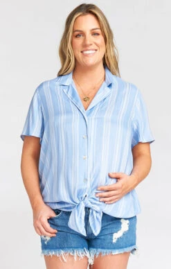 Show Me Your Mumu Lanai Top ~ Sidewalk Stripe Periwinkle -Show Me Your Mumu 12b67a98a522a1081f0cfd3fc089feb5