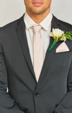 Show Me Your Mumu Sam Pocket Square ~ Dusty Blush Stripe