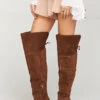 Show Me Your Mumu Steve Madden ~ Novela High Boots Tan ~ Suede