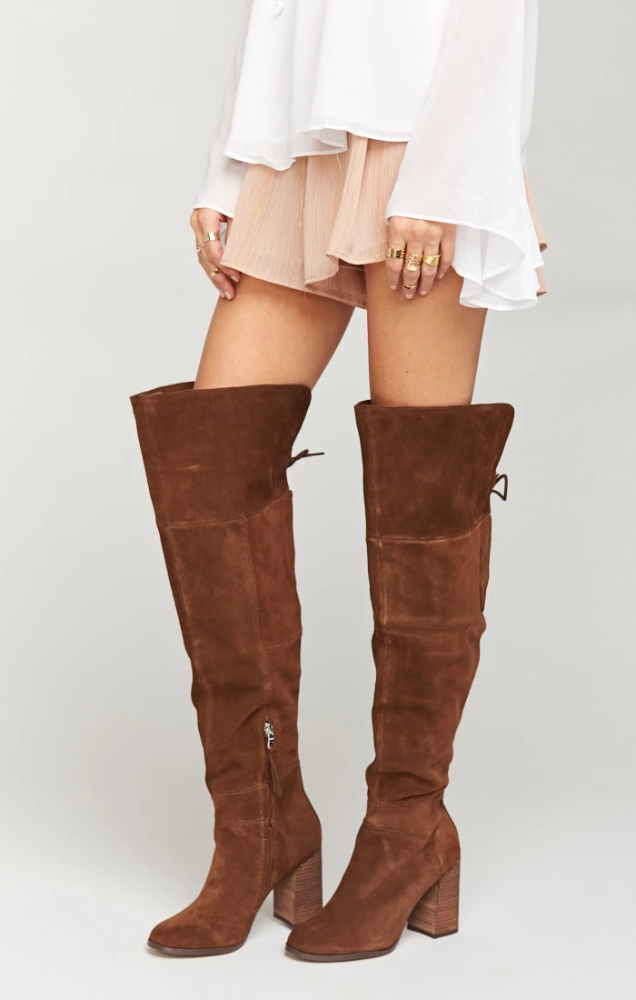 Show Me Your Mumu Steve Madden ~ Novela High Boots Tan ~ Suede 3 Show Me Your Mumu Steve Madden ~ Novela High Boots Tan ~ Suede