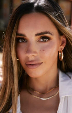 Show Me Your Mumu LUV AJ X SIVAN AYLA Havana Hoop Earrings ~ Gold -Show Me Your Mumu 200720 Luv AJ Angelo Sgambati 0549 1 dd5e01a9 346f 41dc b267 dbd03f711875