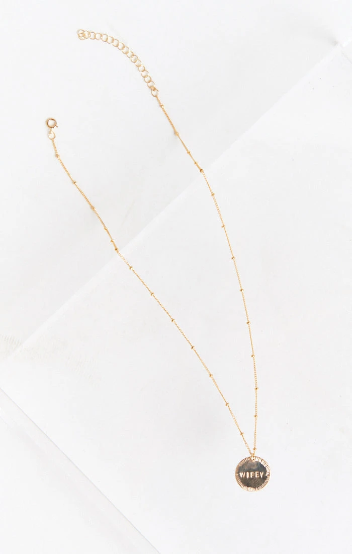 Show Me Your Mumu Paradigm WIFEY Necklace ~ Gold 7 Show Me Your Mumu Paradigm WIFEY Necklace ~ Gold - Image 5
