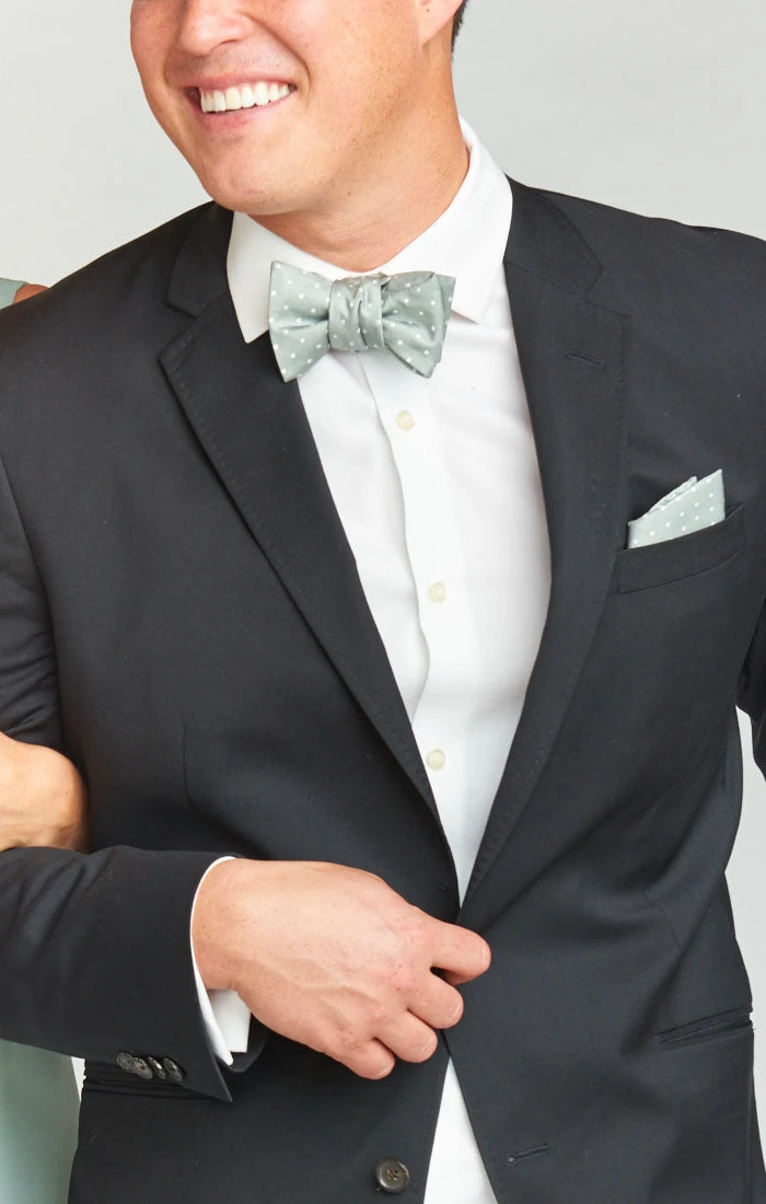 Show Me Your Mumu Josh Bow Tie ~ Silver Sage Dot 3 Show Me Your Mumu Josh Bow Tie ~ Silver Sage Dot