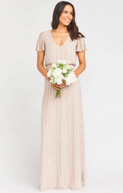 Show Me Your Mumu Michelle Flutter Maxi Dress ~ Show Me The Ring Beaded