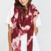 Show Me Your Mumu Island Maroon Tie Dye Scarf Or Sarong