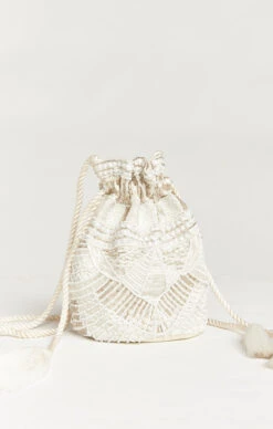 Show Me Your Mumu Cleobella X Mumu Penelope Beaded Bucket Bag ~ White -Show Me Your Mumu 32d16aa7d14f5a8930facef314318920