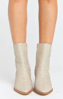 Show Me Your Mumu Matisse Caty Bootie ~ Ivory Snake -Show Me Your Mumu 338bcb904b3a5f36d528458df4d441f4