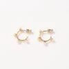 Show Me Your Mumu Faithy Jewels Mini Faith Pearl Hoop Earrings ~ 24K Gold Plated