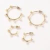 Show Me Your Mumu Faithy Jewels Faith Pearl Hoop Earrings~ 24K Gold Plated