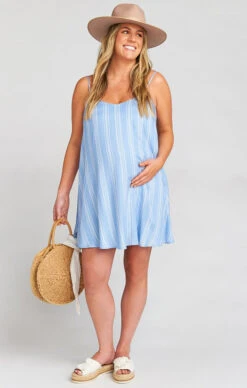 Show Me Your Mumu Circus Mini Dress ~ Sidewalk Stripe Periwinkle -Show Me Your Mumu 3e4e8534101bbce194a0a0275cc5a30e