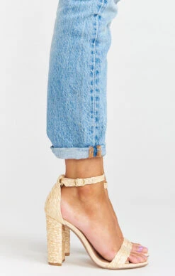 Show Me Your Mumu Steve Madden Carrson Block Heel ~ Raffia