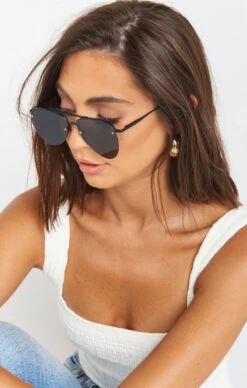 Show Me Your Mumu LeSpecs The Prince Aviator Sunglasses ~ Black -Show Me Your Mumu 5426a747eb71ce2e7a9c6e3bc3b1b259