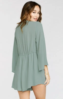 Show Me Your Mumu Roxy Romper ~ Silver Sage Crisp -Show Me Your Mumu 5782282b78270d44073f1412b033005f