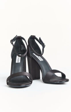Show Me Your Mumu Steve Madden Carrson Heels ~ Black Satin -Show Me Your Mumu 62ec8c69c83736353a4618a5ed36e0fd