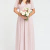 Show Me Your Mumu Emily Empire Maxi Dress ~ Neutral Mauve Chiffon