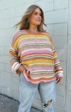 Show Me Your Mumu Sue Cuffed Sweater ~ Fall Stripe Knit -Show Me Your Mumu 6F65631D C997 4E79 8B7A B7B3E2601B97