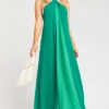 Show Me Your Mumu Twist And Turn Maxi Dress ~ Kelly Green Chiffon