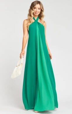 Show Me Your Mumu Twist And Turn Maxi Dress ~ Kelly Green Chiffon