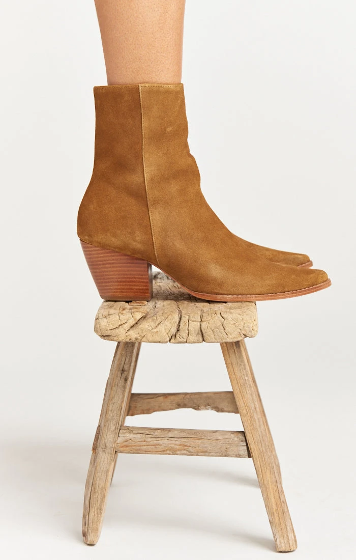 Show Me Your Mumu Matisse Caty Bootie ~ Cognac Suede 9 Show Me Your Mumu Matisse Caty Bootie ~ Cognac Suede - Image 7