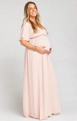 Show Me Your Mumu Emily Empire Maxi Dress ~ Dusty Blush Crisp -Show Me Your Mumu 7672ca1046ccfe7c6c4c3851e4e73616