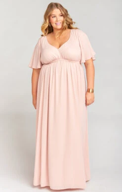 Show Me Your Mumu Emily Empire Maxi Dress ~ Dusty Blush Crisp -Show Me Your Mumu 773aa80a7dd7f0cb11dcea585997907b