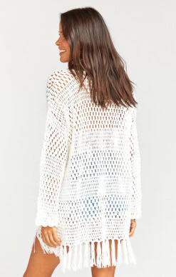 Show Me Your Mumu Paula Fringe Pullover ~ White Crochet -Show Me Your Mumu 777ac6a8c0175e0b56f79fff98262a7f