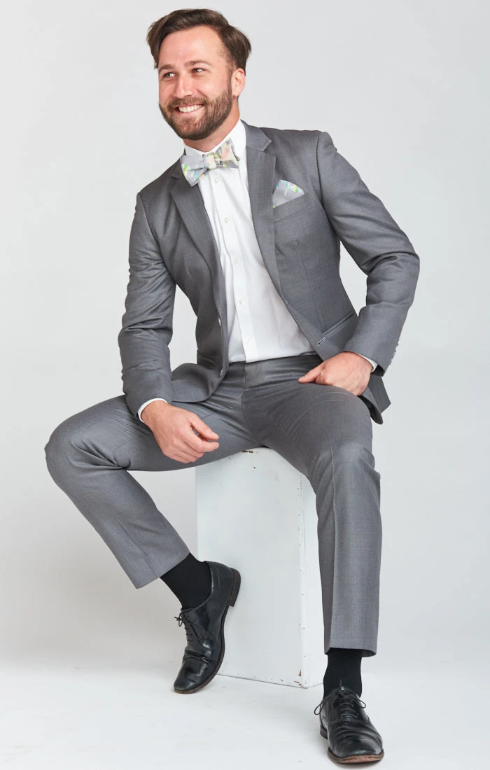 Show Me Your Mumu Josh Bow Tie ~ Lily Showers Grey 3 Show Me Your Mumu Josh Bow Tie ~ Lily Showers Grey