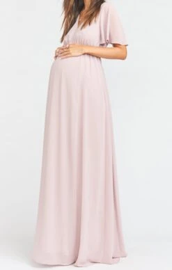 Show Me Your Mumu Emily Empire Maxi Dress ~ Neutral Mauve Chiffon -Show Me Your Mumu 7bfdcd77448be87e44420e838b208029