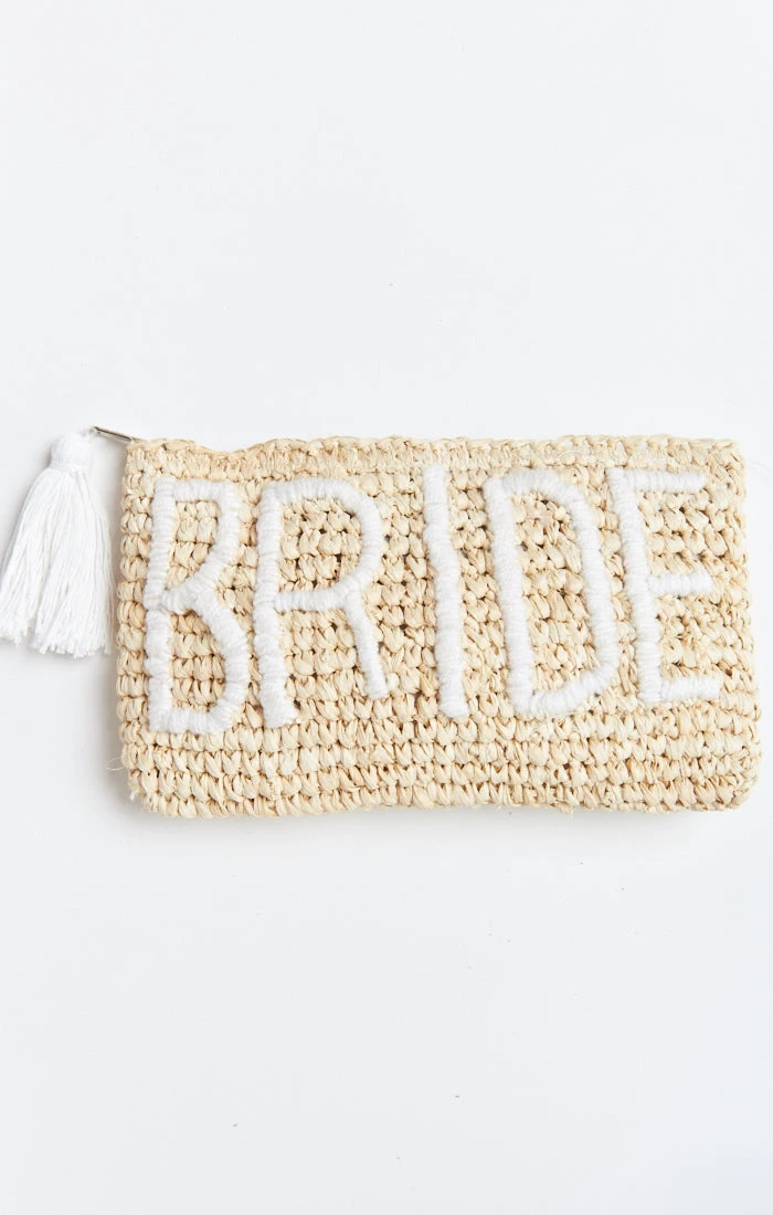 Show Me Your Mumu LJC Designs Bride Raffia Clutch ~ Beige/White 7 Show Me Your Mumu LJC Designs Bride Raffia Clutch ~ Beige/White - Image 5