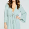 Show Me Your Mumu Roxy Romper ~ Silver Sage Crisp -Show Me Your Mumu 8b6cf56001a3f5da265e4d5590f9a928