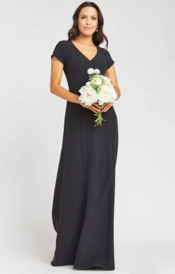 Show Me Your Mumu Geneva Gown ~ Black Stretch Crepe