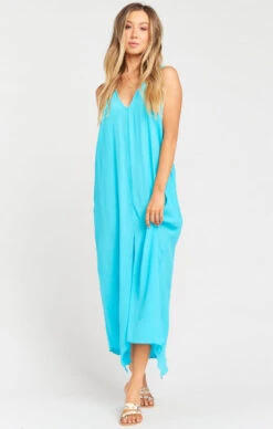 Show Me Your Mumu Brandi Dress ~ Turquoise Crepe
