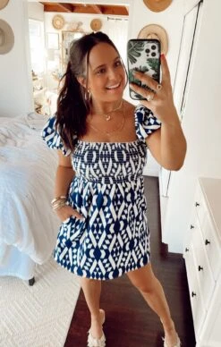 Show Me Your Mumu Bixby Mini Dress ~ Blue Ikat -Show Me Your Mumu 97D2E3F7 900B 4C1B BC35 E2A5EAD4DF1C