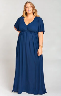 Show Me Your Mumu Emily Empire Maxi Dress ~ Rich Navy Crisp -Show Me Your Mumu 9a281881ecba84480699e974da5e7cca