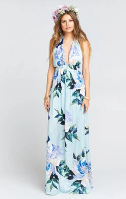 Show Me Your Mumu Luna Halter Dress ~ Mint To Be Floral