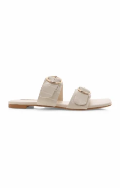 Show Me Your Mumu Billini Alaia Buckle Sandals ~ White Clay -Show Me Your Mumu ALAIA WHITE CLAY CROC 1