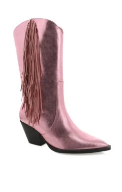 Show Me Your Mumu Billini Andi Fringe Boot ~ Light Pink Metallic -Show Me Your Mumu ANDI LIGHTPINKMETALLIC 3