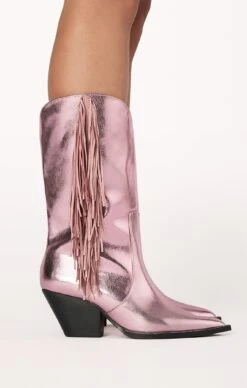 Show Me Your Mumu Billini Andi Fringe Boot ~ Light Pink Metallic -Show Me Your Mumu ANDI LIGHTPINKMETALLIC3