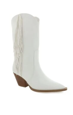 Show Me Your Mumu Billini Andi Fringe Boot ~ White -Show Me Your Mumu ANDI WHITE 3