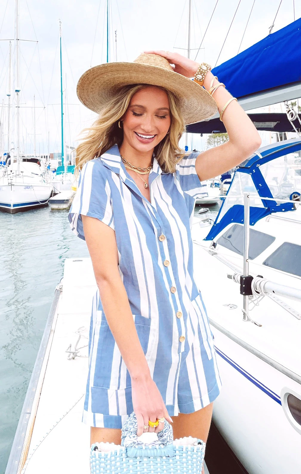Show Me Your Mumu Yvette Romper ~ Sailboat Stripe 8 Show Me Your Mumu Yvette Romper ~ Sailboat Stripe - Image 6