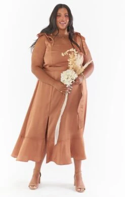Show Me Your Mumu Claire Midi Dress ~ Copper Luxe Satin -Show Me Your Mumu BF2 0413SX CP62 01 1