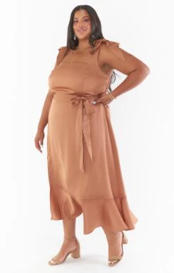 Show Me Your Mumu Claire Midi Dress ~ Copper Luxe Satin -Show Me Your Mumu BF2 0413SX CP62 03 1 2f71c6e5 f266 43eb 8543 1211388f94b3