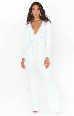 Show Me Your Mumu Martina Wrap Jumpsuit ~ White Sparkle Sequin 15 Show Me Your Mumu Martina Wrap Jumpsuit ~ White Sparkle Sequin -Show Me Your Mumu BF2 5290 IW92 01