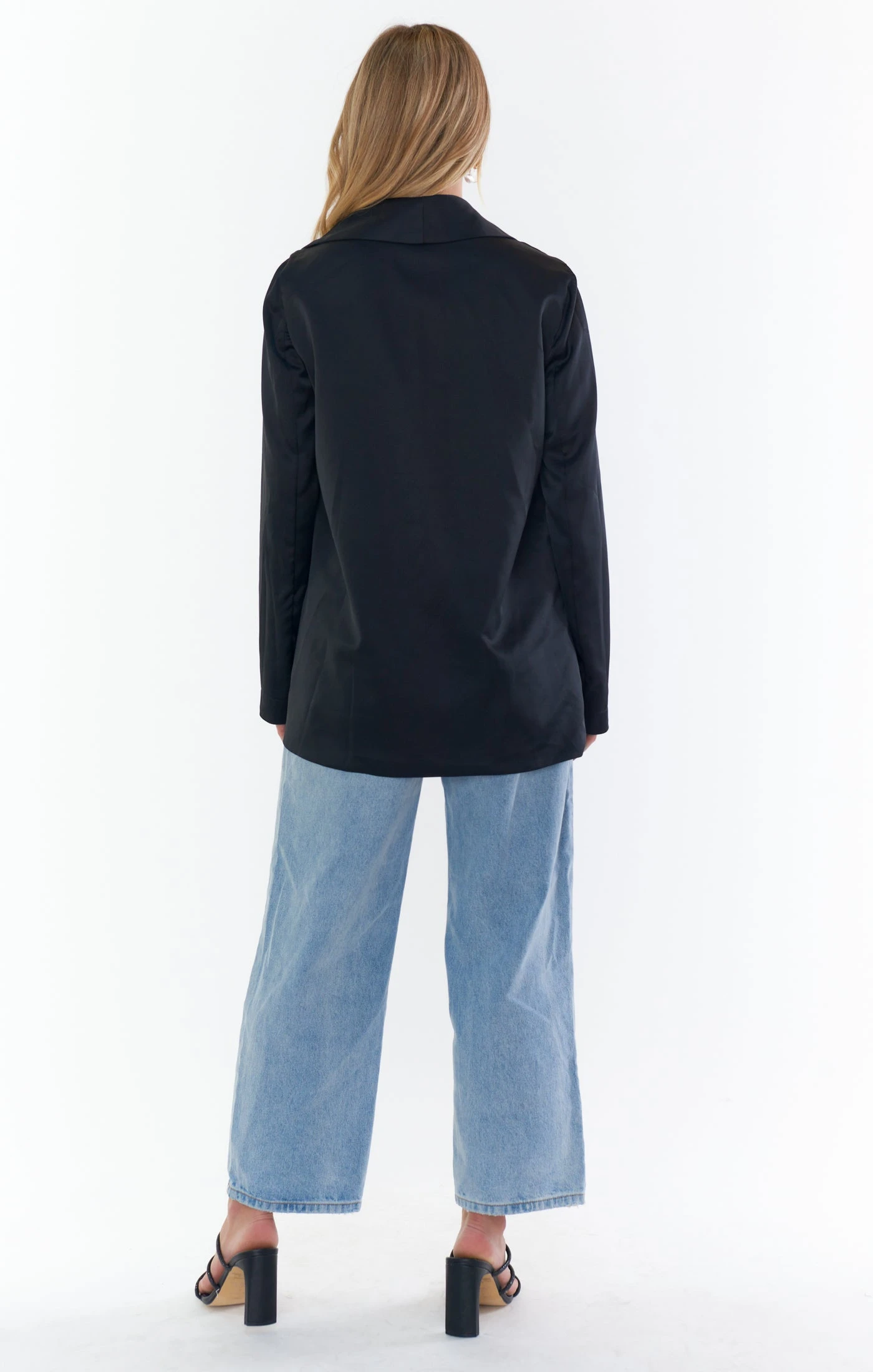 Show Me Your Mumu Felix Blazer ~ Black Luxe Satin 12 Show Me Your Mumu Felix Blazer ~ Black Luxe Satin - Image 10