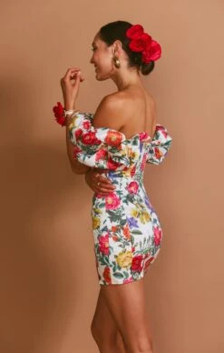 Show Me Your Mumu Major Drama Dress ~ Charm Peony White Taffeta -Show Me Your Mumu BF3 5376 CP77 07