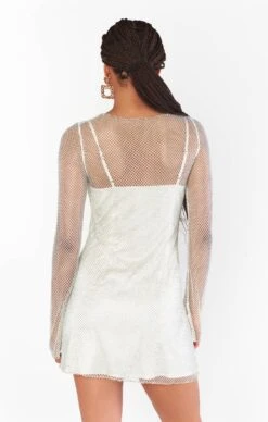 Show Me Your Mumu Iconic Mini Dress ~ White Glitz -Show Me Your Mumu BF3 5385 WG05 06